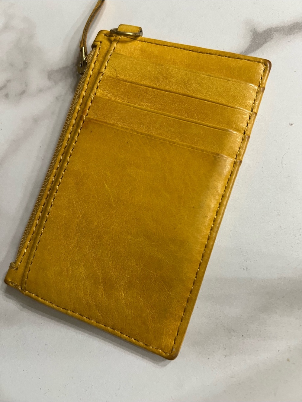 Yellow Leather Margot Card Wallet - Picture 2 of 4